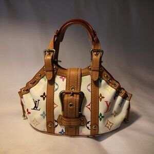 Theda Handbag Monogram Multicolor PM - White - Excellent Condition